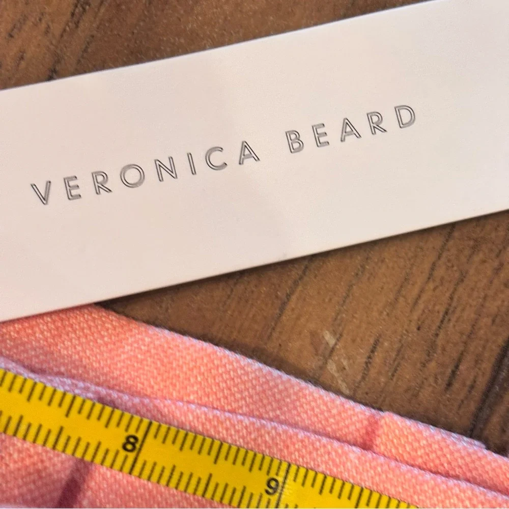 NWT Veronica Beard Ashford Belted Shorts in Heathered Bright Coral , size 6, - Picture 9 of 10